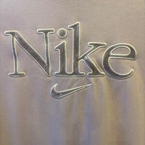 Nike Sweatshirt Pullover Velour Spell Out Logo Lavender Casual Top Womens 3X